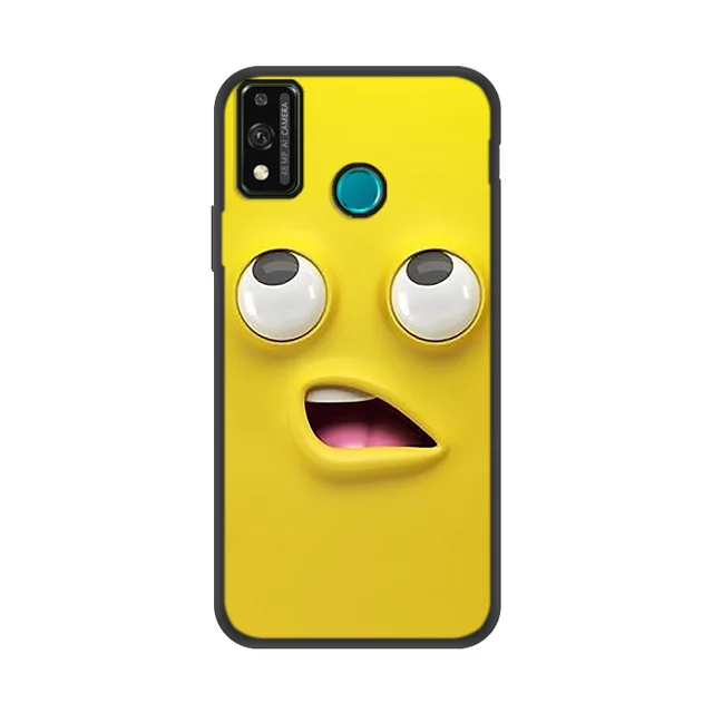 P Smart 2019 2021 Case 3D Funny Face Soft Cover For Huawei P20 P30 P40 Lite P10 Pro Y7 Y6 Prime Y5 2019 Mate 20 Nova 3E Coque X267
