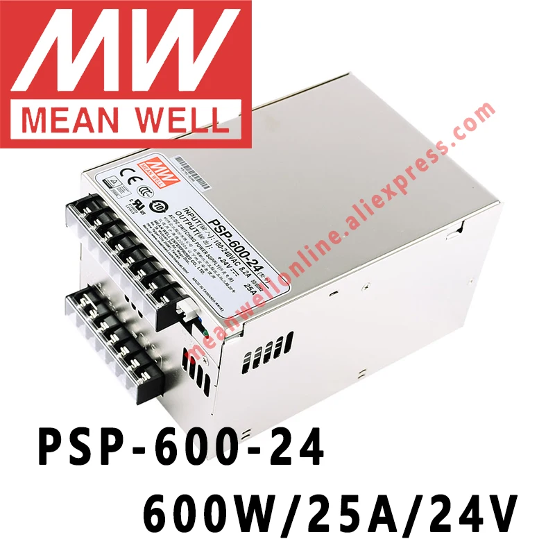 Блок питания с PFC и параллельной функцией Mean Well PSP-600-24 24VDC/25A/600W | Обустройство дома