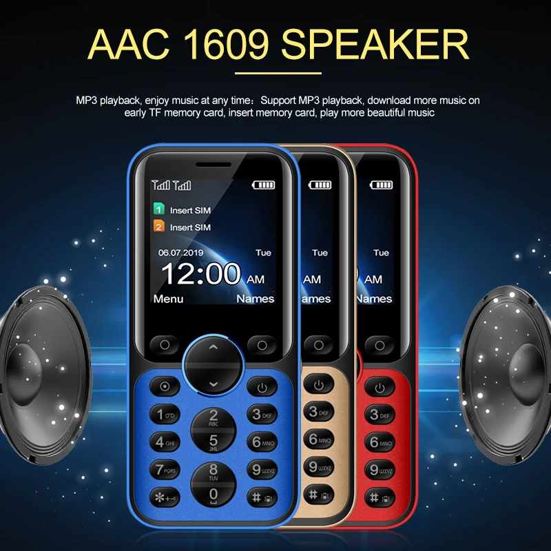Kopen Bluetooth Dial Mini Bar Telefoon Magic Voice Spare Toetsenbord Mobiel