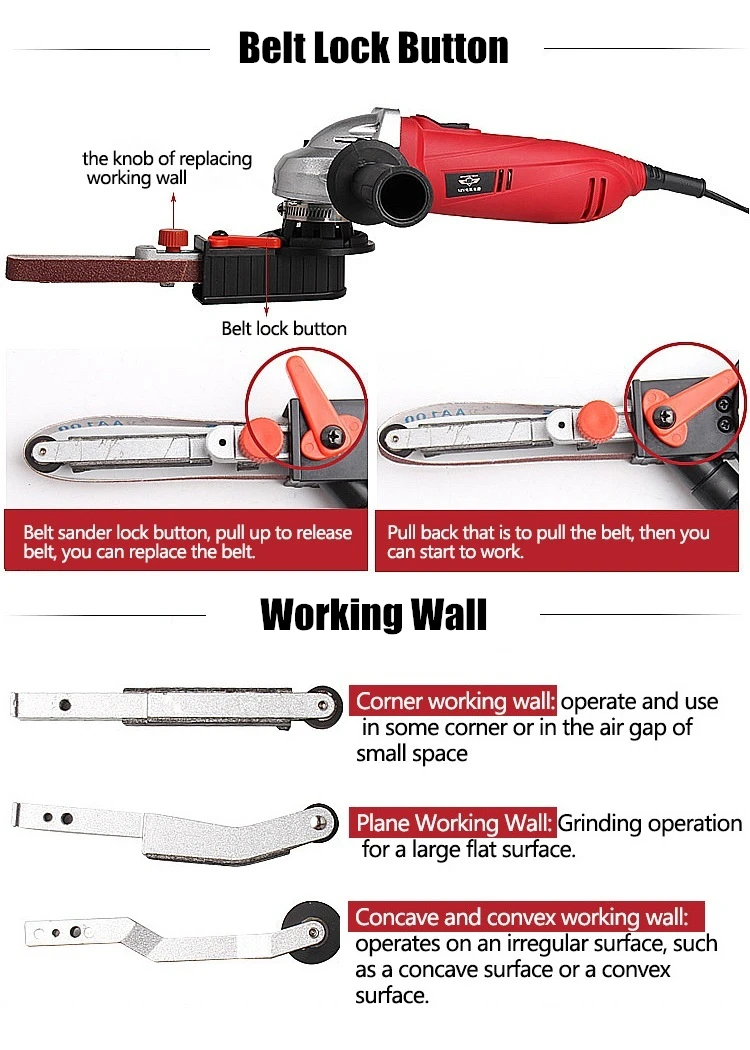 Drillpro DIY шлифовальная лента адаптер для 100 мм 4 дюйма электрическая угловая шлифовальная машина аксессуары электроинструмент