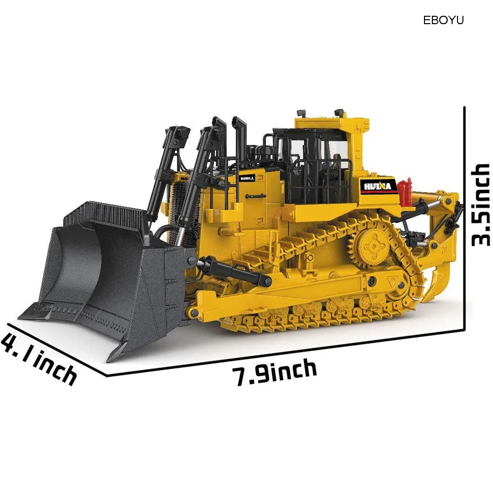 EBOYU 1:50 литой под давлением бульдозер гусеничный трактор сплав бульдозер модели строительный автомобиль имитация бульдозер Подарочная игрушка для детей