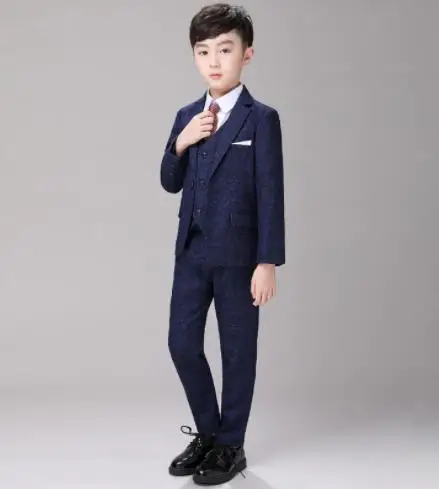 coat vest pant Свадебные костюмы с цветами для мальчиков, блейзеры, строгий Детский комплект, платье-смокинг, вечерние костюмы, жилет, брюки, пальто, костюмы для церемонии - Цвет: coat vest pant