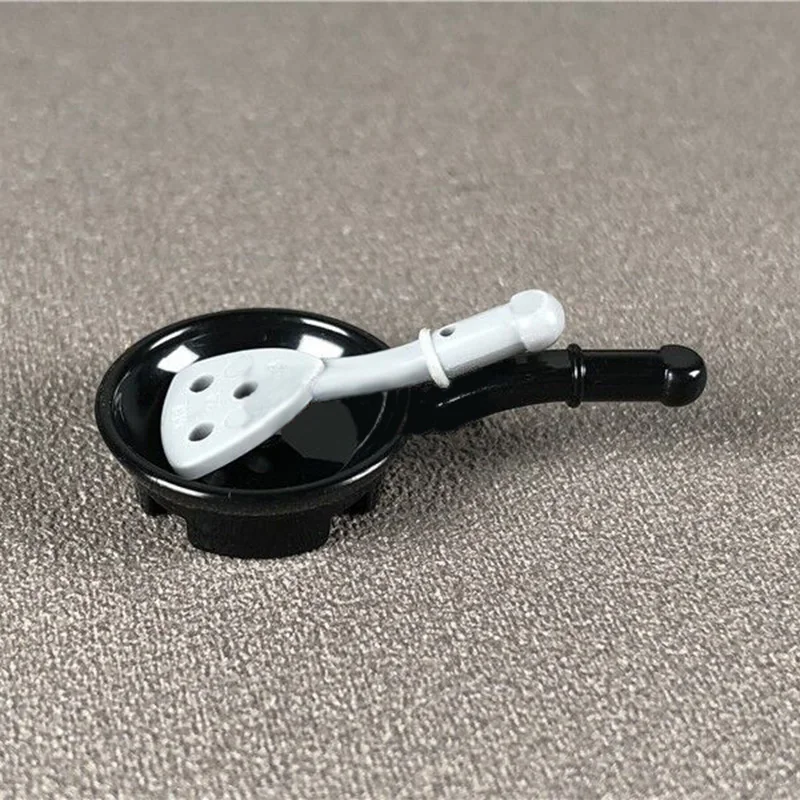 10pcs MOC Figures Accessories Food Kitchen Tools Frying Pan Kitchenware Cookware Building Blocks Bricks DIY Toys for Children (7)
