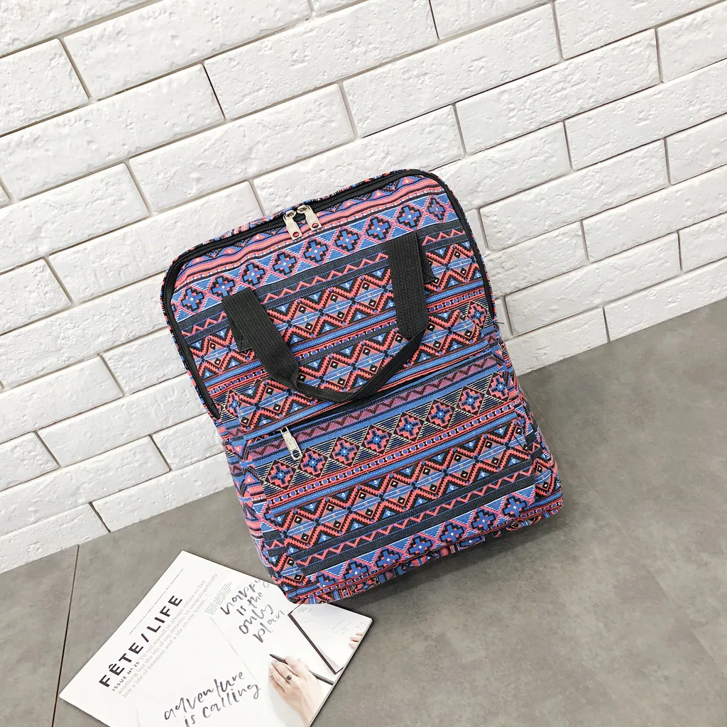 F Холщовый женский рюкзак большой емкости женский рюкзак богемный Boho женский рюкзак для девочек школьные сумки дропшиппинг 726W - Цвет: F