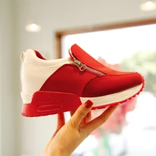 Г., новые женские повседневные высокие туфли белые туфли брендовая прогулочная обувь женская прогулочная обувь кроссовки, увеличивающие рост