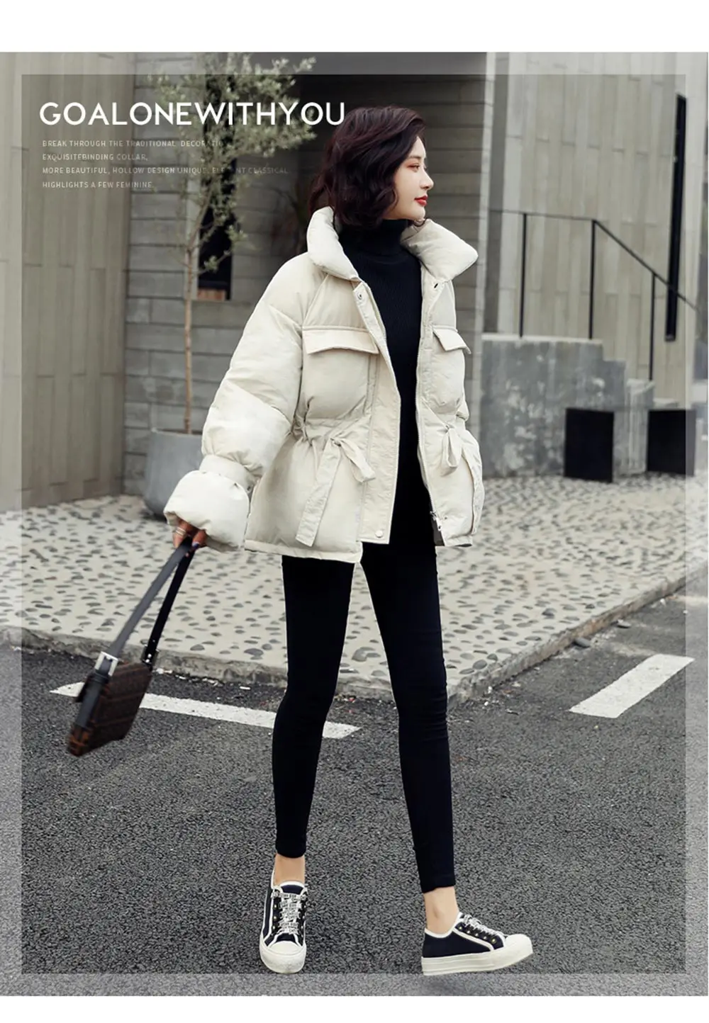 PinkyIsBlack/женские зимние куртки, парки, модные плотные теплые Блузы с рукавами «фонарик», куртки, однотонное милое зимнее пальто для женщин