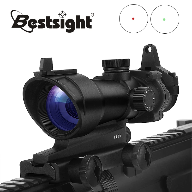 Тактическая Оптика прицел ACOG Тип 1x32 красный/зеленый точка прицел с 22 мм крепление снайперская винтовка для страйкбола