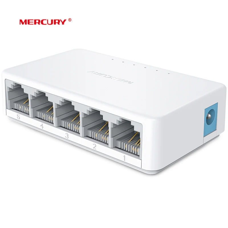 Коммутатор Ethernet MERCURY S105C настольный сетевой коммутатор Mini 5 портов концентратор LAN