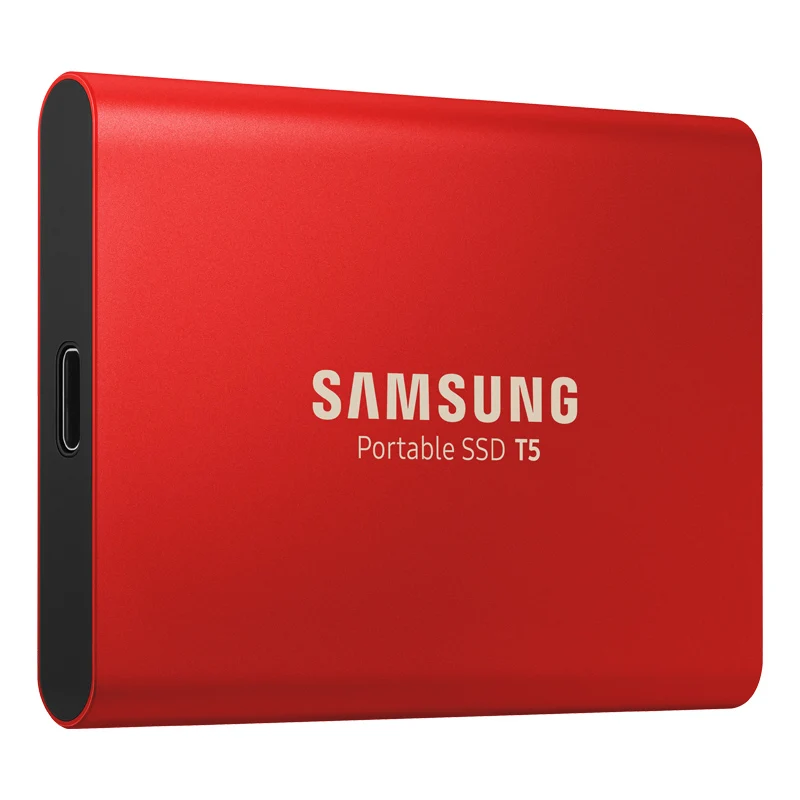 Красный Samsung T5 портативный SSD 250 ГБ 500 1 ТБ 2 ТБ USB3.1 Внешние накопители USB 3,1 Gen2 и обратная совместимость с USB для ПК - Цвет: Красный