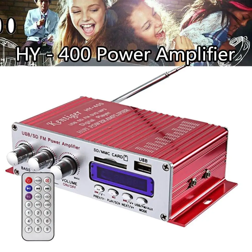Kentiger Hy-400 Hi-Fi стерео Versterker радио Mp3 Voor с ЖК-дисплеем Динамик Fm Дисплей плеер Motorfiets