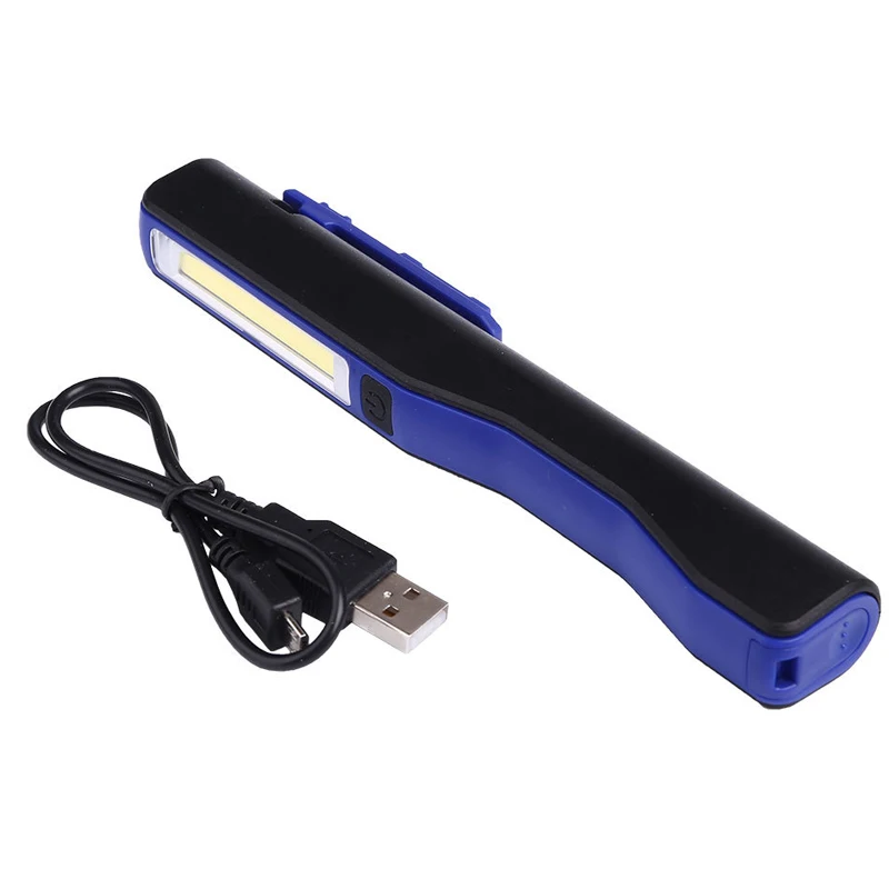 

LED Work Light Mini Inspection Lamp USB Rechargeable Work Light Magnetic Rotation COB LED Pen Clip Hand Torch Flashlight Work