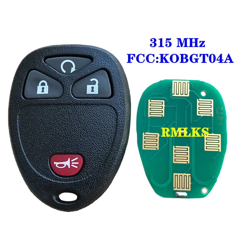 New 4 Buttons Keyless Remote Car Key Fob For Chevrolet AVALANCHE SILVERADO TAHOE 2007- OUC60221 OUC60270 KOBGT04A 15913421 - Количество кнопок: KOBGT04A
