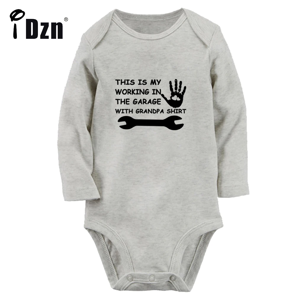 

Это моя работа в гараже с дедушкой, рубашка, забавные Комбинезоны для маленьких мальчиков с принтом, милое боди для маленьких девочек, комбинезон для новорожденных