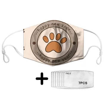 

Cute Cartoon Dog Footprints Pattern Mouth Mask with PM2.5 Daily Protection Masks Face for Women Teenager Mascaras Custom Design