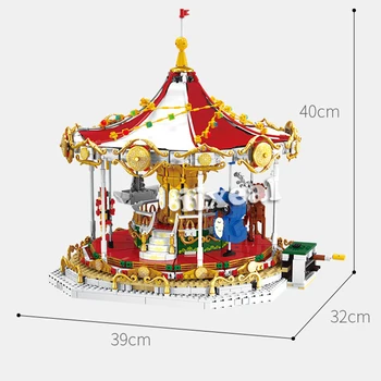 

XINGBAO 30001 Carouseled City Street View Building Kits Blocks 2592pcs Fit Lego Architecture Bricks for Children Toys