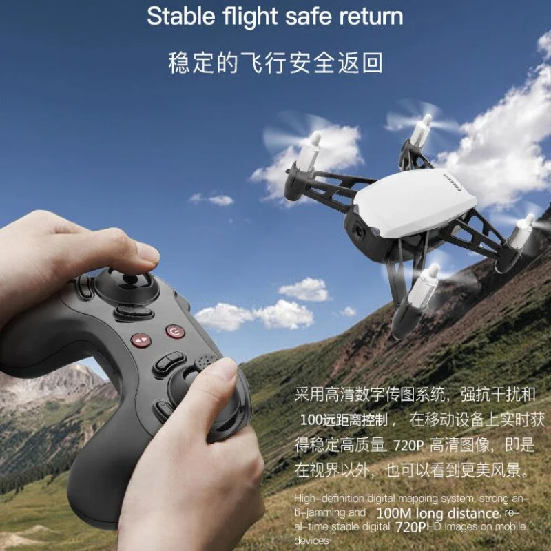Aerial Smart Follow Me WIFI Real Remote Control RC Drone 720P Dual Camera One Key Return Optical Flow Positioning RC Helicopter