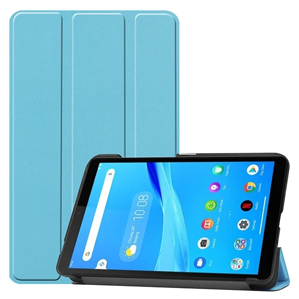 light blue Чехол для lenovo tab M7 TB-7305x tb-7305i tb-7305f Стенд кожаный чехол Funda для lenovo tab m7 складной магнитный чехол с подставкой - Цвет: light blue