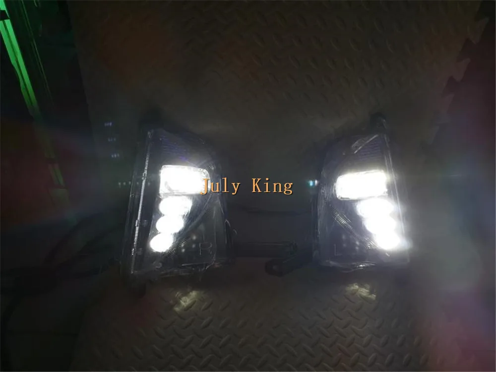 July King светодиодный дневные ходовые огни DRL+ светодиодный противотуманный фонарь+ желтые поворотники чехол для Toyota Prius 50 Series