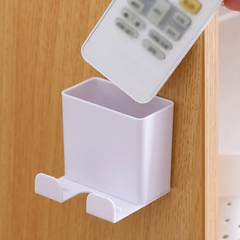 

1Pcs Phone Wall Holder Wall Mounted Storage Rack Smartphone Hanging Charging Remote control wall organizer Multifunction Holder