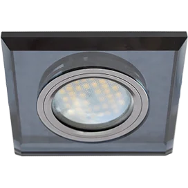 Ecola MR16 DL1651 GU5.3 Glass Стекло Квадрат скошенный край Черный / хром 25x90x90 (кd74) | Лампы и