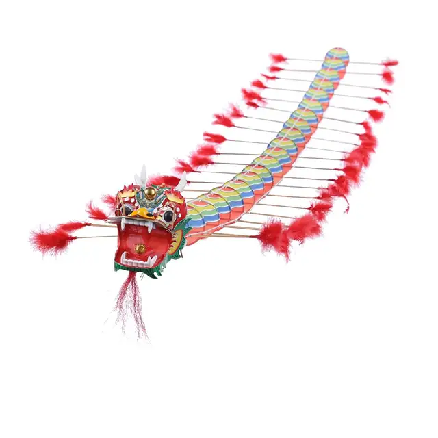1-1.7m Chinese Traditional Dragon Kite Flying Plastic Foldable Outdoor Single Line Kite for Adult Sport Flying Toys for Children 4