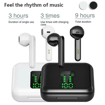 

2020 Men X15 TWS Bluetooth Earphones Wireless Headphones LED Display Bluetooth 5.0 Sport Headset Earbuds with Earphones Case