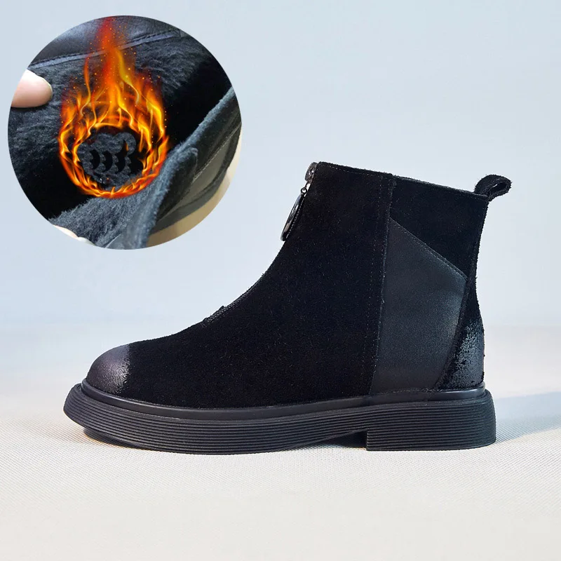 Botas mujer в стиле ретро; ; повседневная обувь; Ботинки martin; женские модные брендовые ботильоны из натуральной кожи с заклепками; Цвет Черный