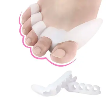 

Bunion Corrector Silicone 5 Holes Overlapping Toe Separator Straightener Unisex Pain Relief Hallux Valgus Orthodontic Corrector