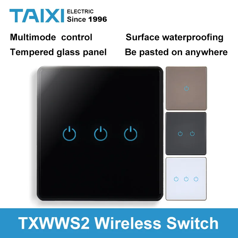 

Wireless switch intelligent switch Touch light control remote control wiring free multimaster waterproof switch Haphazard switch