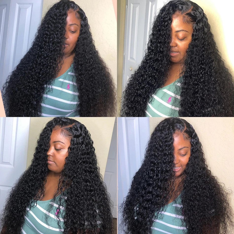 Pacotes com Fechamento Onda de Água Mishell Polegadas Onda Profunda Brasileiro Encaracolado 100% Cabelo Humano 3 4 Pacotes Tecer Rendas Frontal 28 30 40 10 Pacotes com 34 com fecho