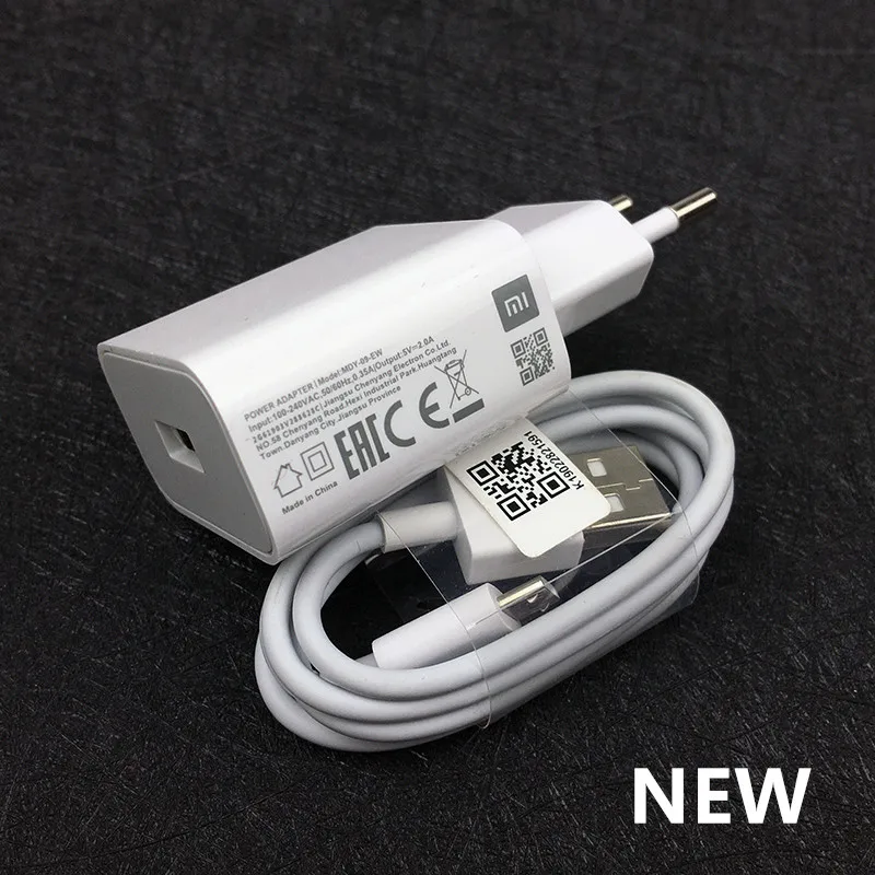 new EU charger set Xiao mi 10 Вт Зарядное устройство оригинальное EU 5 В/2A адаптер питания Зарядка usb mi cro кабель для redmi 6a 5a 4a note 6 5 4 mi a2 lite 4x смартфон - Тип штекера: new EU charger set