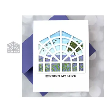 

JC Grid Mesh Windows Shape Metal Cutting Dies Scrapbooking Die Cut Stencil Handmade DIY Card Make Mould Model Craft Decoration