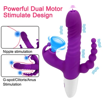 Tongue Licking Vibrator G-spot Massage Sex Toy for Women 3 Modes Telescopic Dildo Vagina Clit Sucker Anal Beads Sex Shop 3