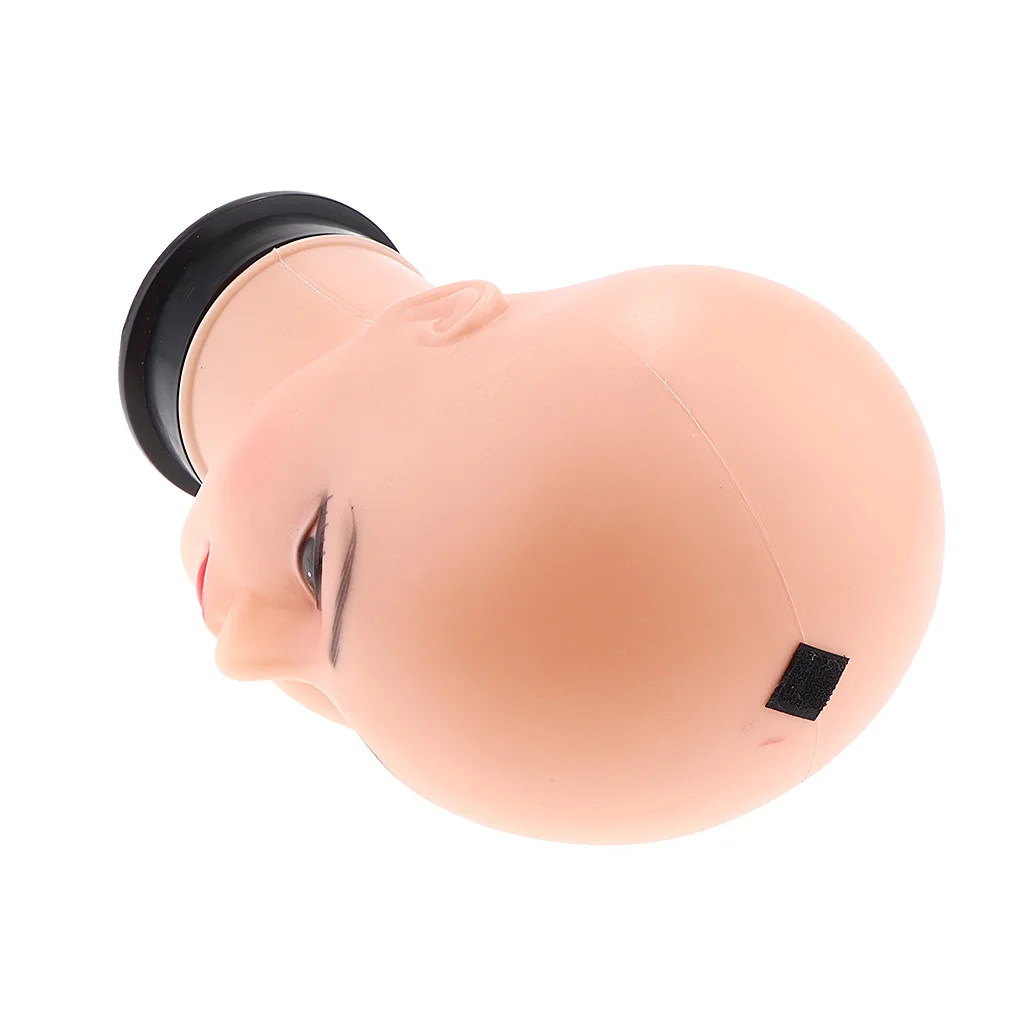 21 Inch Bald Female Cosmetology Mannequin Head Model with Tripod Stand Holder Set for Wigs Making Display Styling 