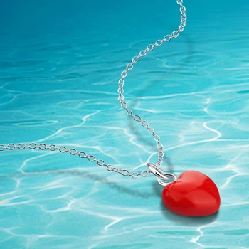 

925 Sterling Silver heart-shaped Pendants Necklace;Fashion OL elegant woman's necklace;amazing;Sweet and lovely