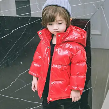 

4 Colors Children Winter down coats baby boys girls Glossy hooded duck down Windproof outerwear Modis kids down jackets Y2443