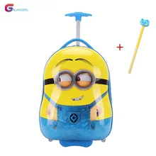 GALANODEL, новинка, детский Багаж, 16 дюймов, на колесиках, сумка на колесиках, для путешествий, студентов, мальчиков и девочек, милый мультяшный Детский чемодан на колесиках