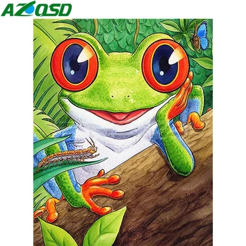 

AZQSD Diamond Embroidery Frog Diamond Painting 5d Animal Home Decor Cross Stitch Picture Of Rhinestones Diy Gift Handmade
