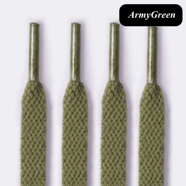 2022 New AF1/AJ Shoelaces for Sneakers Classic Flat Shoe laces White Black Canvas Shoelace Nik Air Force Rope Sport Shoestrings Army Green