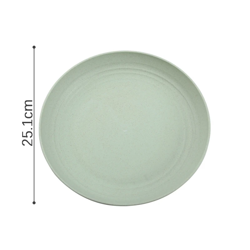 1pc Solid Color Eco Friendly Fruit Dishes Plates Wheat Straw Dinnerware Dishwasher Safe Unbreakable Healthy Child
