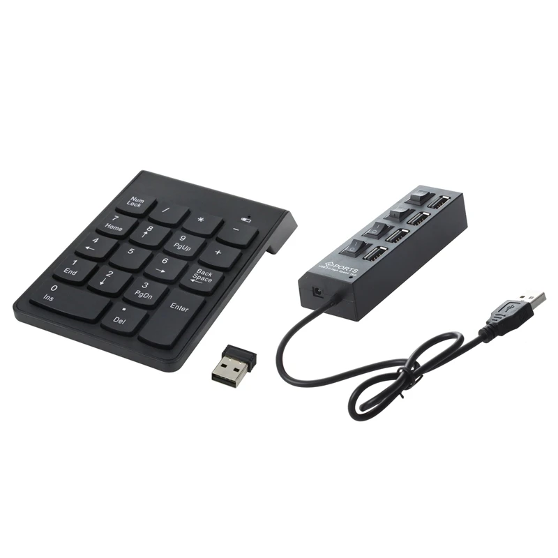 1 шт. цифровая клавиатура 18 ключи Беспроводной цифровой клавиатуры USB с 2 4G Mini