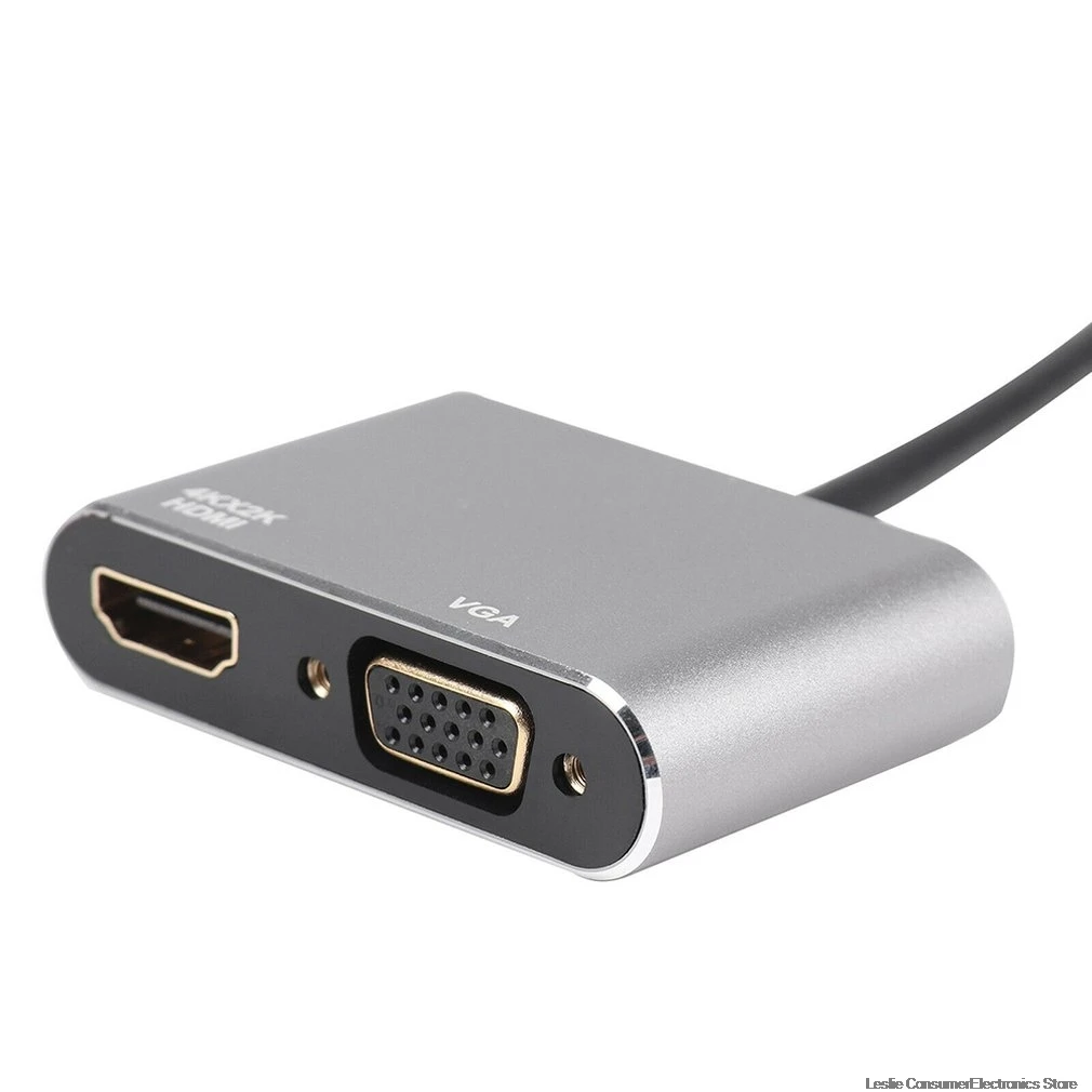 USB C к HDMI 4K VGA адаптер 3 1 type видео конвертеры концентратор для Macbook Pro samsung Galaxy