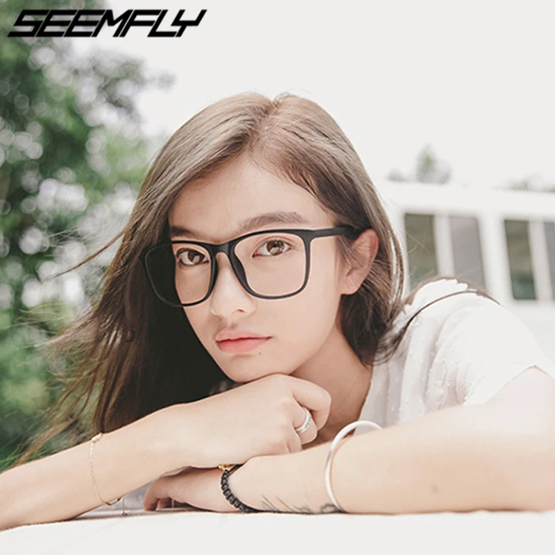 Seemfly модные квадратные оправы для очков женщин и мужчин Прозрачная Сексуальная