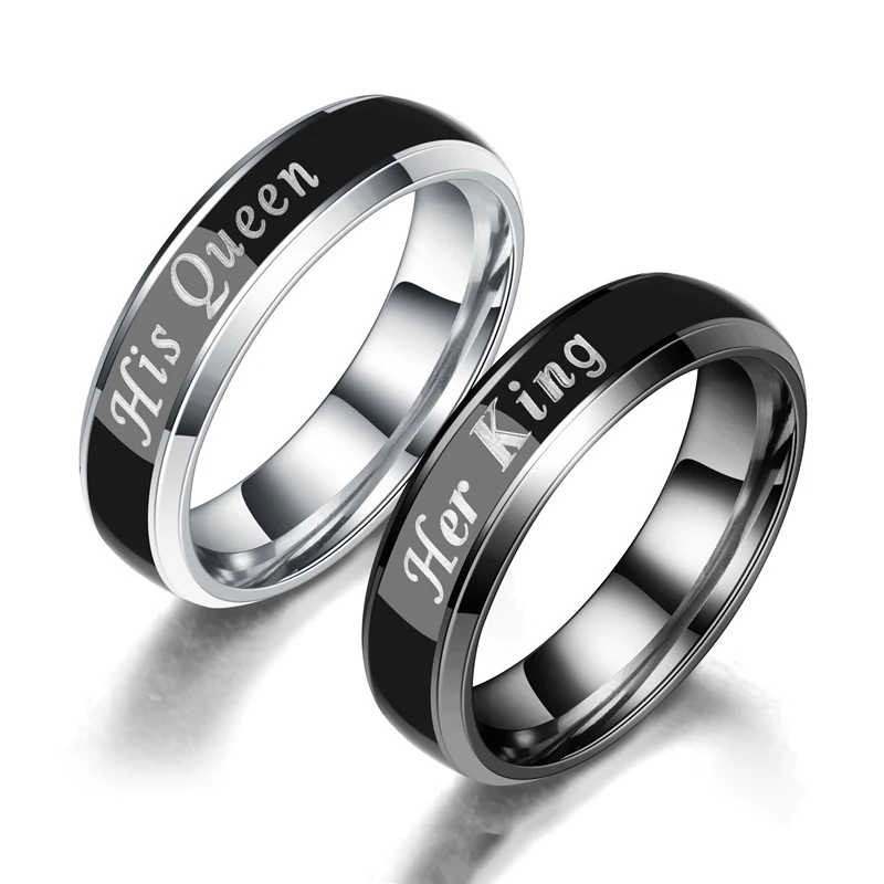 

6mm Smart Jewelry Accesories For Couple Rings Stainless Ring Changing Color Rings Classic Temperature Sensing Ring Wide