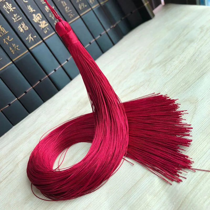 Tassel Decoration 2Pcs/Pack 33CM Long Vertical Chinese Knot Hanging Tassels Polyester Thread Anti-crease