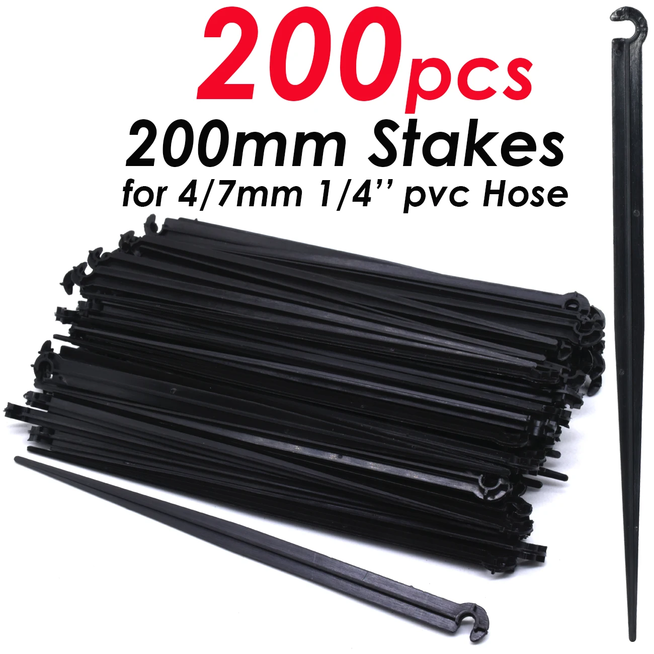 KESLA 1/8''&1/4''&3/8''&1/2'' 16MM Fixed Stakes for 4/7mm 8/11mm PE PVC Hose Tubing Micro Water Drip Irrigation Hold Anchor Hook drip irrigation spike drip irrigation stakes
