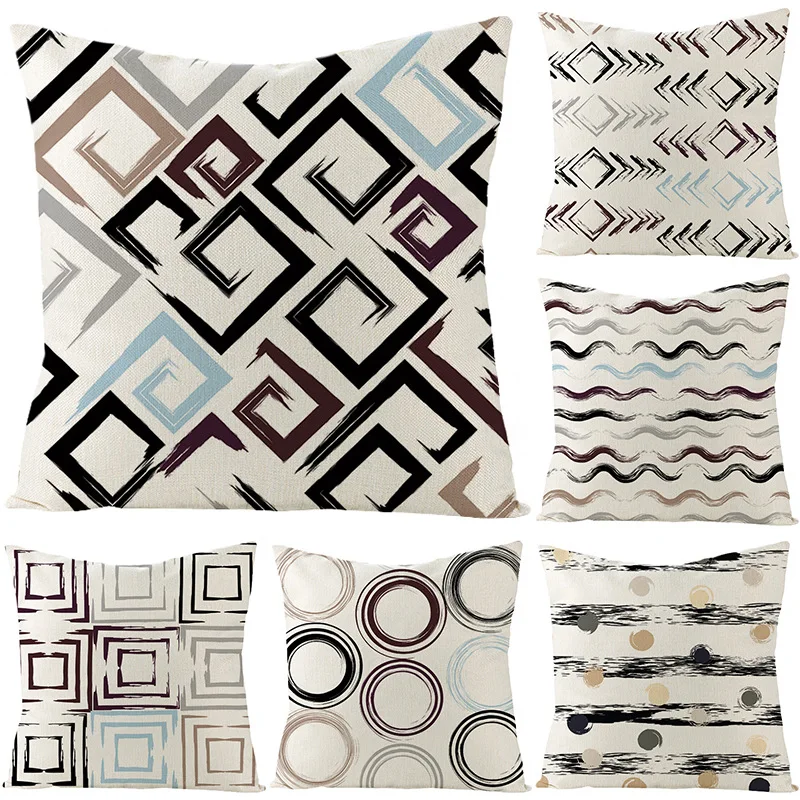 

Cushion Cover Home Decor Plaids and Covers Cushions for Pillow Sofa Pillowcases Room Fall Nordic Pillowcase 45*45 Vintage