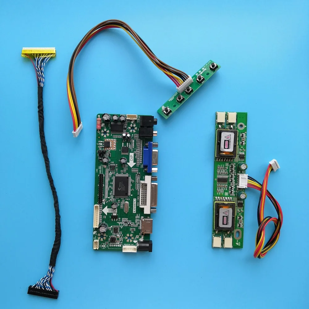 Комплект для M170EG01 VF M. NT68676 DIY LVDS 4 лампы VGA DVI плата контроллера HDMI драйвер 30pin 1280X1024 панель экрана 17"