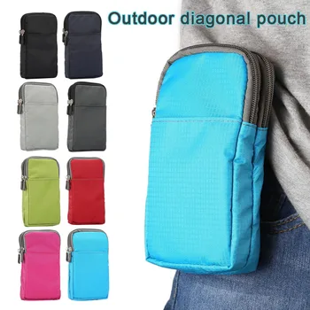 

Mini Cell Phone Bag Waist Pack Wallet Purse Phone Holder with Carabiner Hook H66