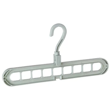 Plastic Clothes Hanger Indoor and Outdoor Hangers Closet Storage Rack Nine Hole Branch Multi-purpose Clothes Hanging Organizer - Color: Green